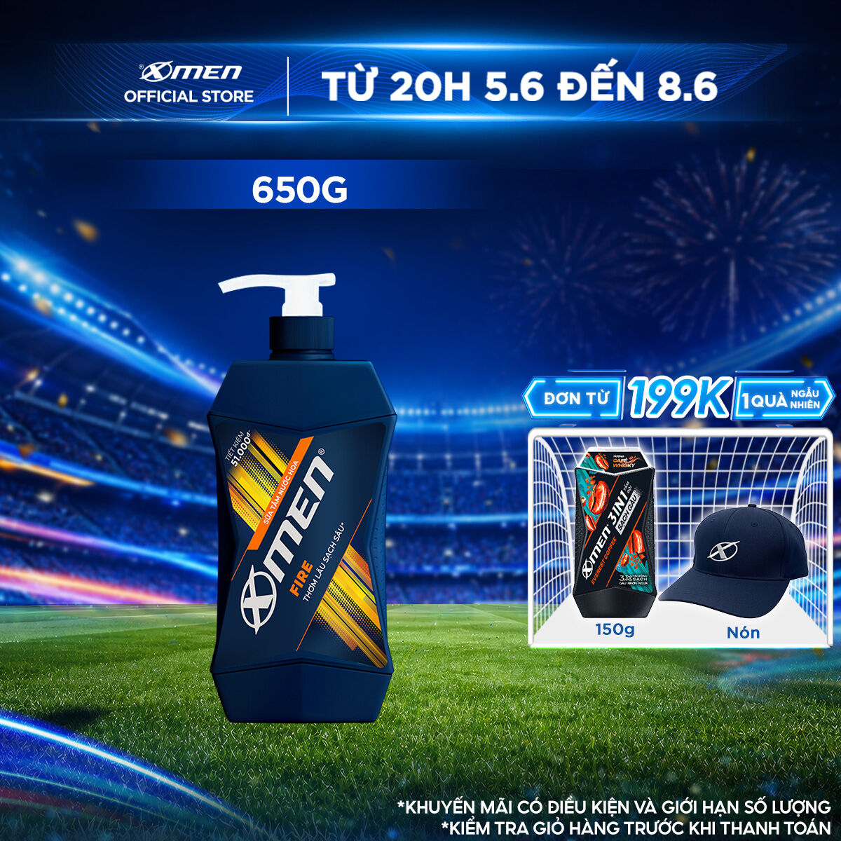 Sữa Tắm Nước hoa X-Men Fire 650g