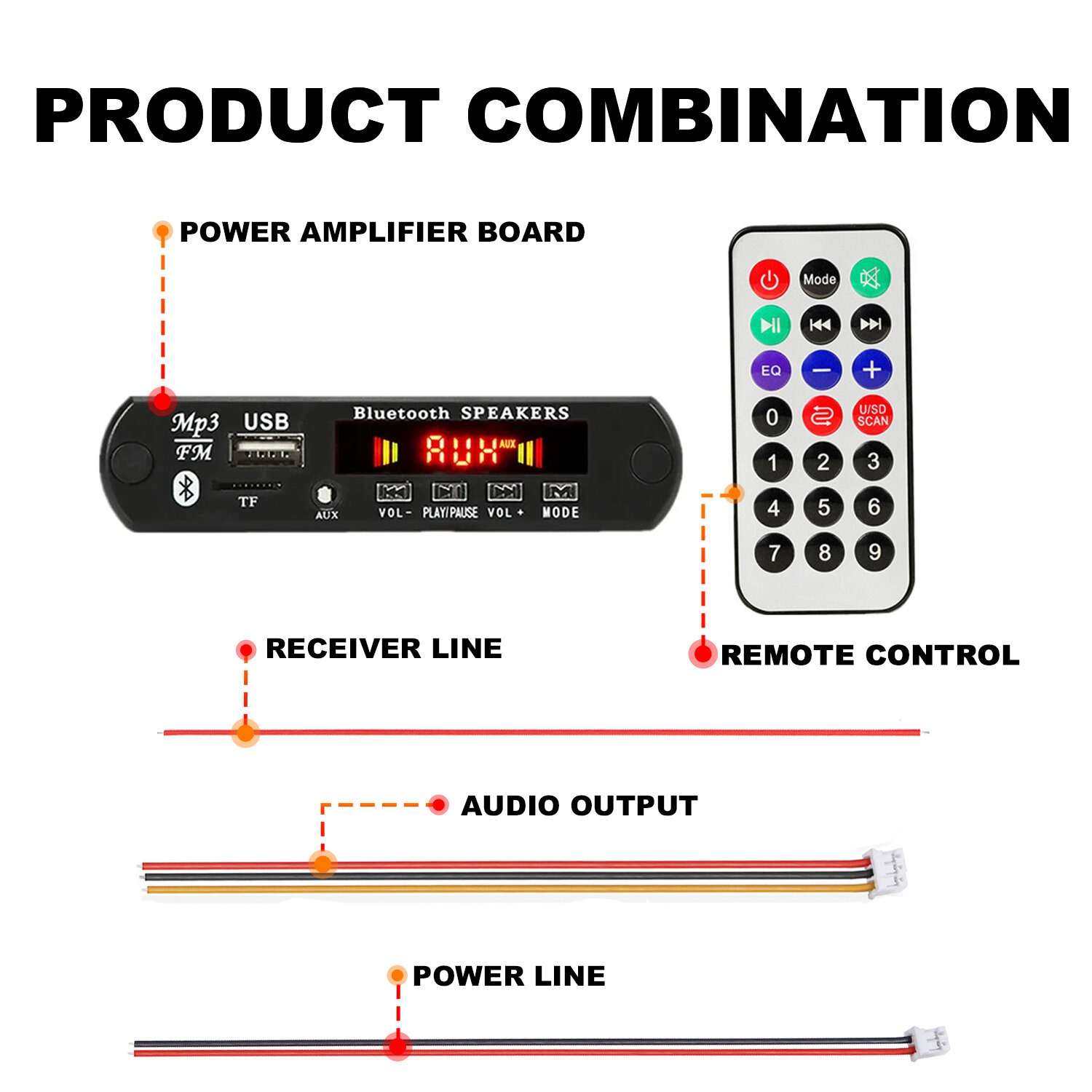 Aruimei 9v 12v xe mp3 wma bảng giải mã âm thanh máy nghe nhạc mp3 usb tf fm đài phát thanh mô-đun không dây bluetooth 5.0 cho xe hơi