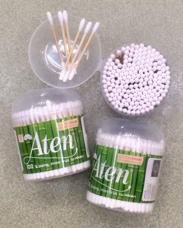 Combo 2 tăm bông ngoáy tai Aten thân trúc