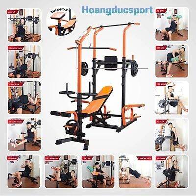 Ghế tập tạ Hoangducsport 6886 chính hãng chưa kèm tạ và đòn tạ