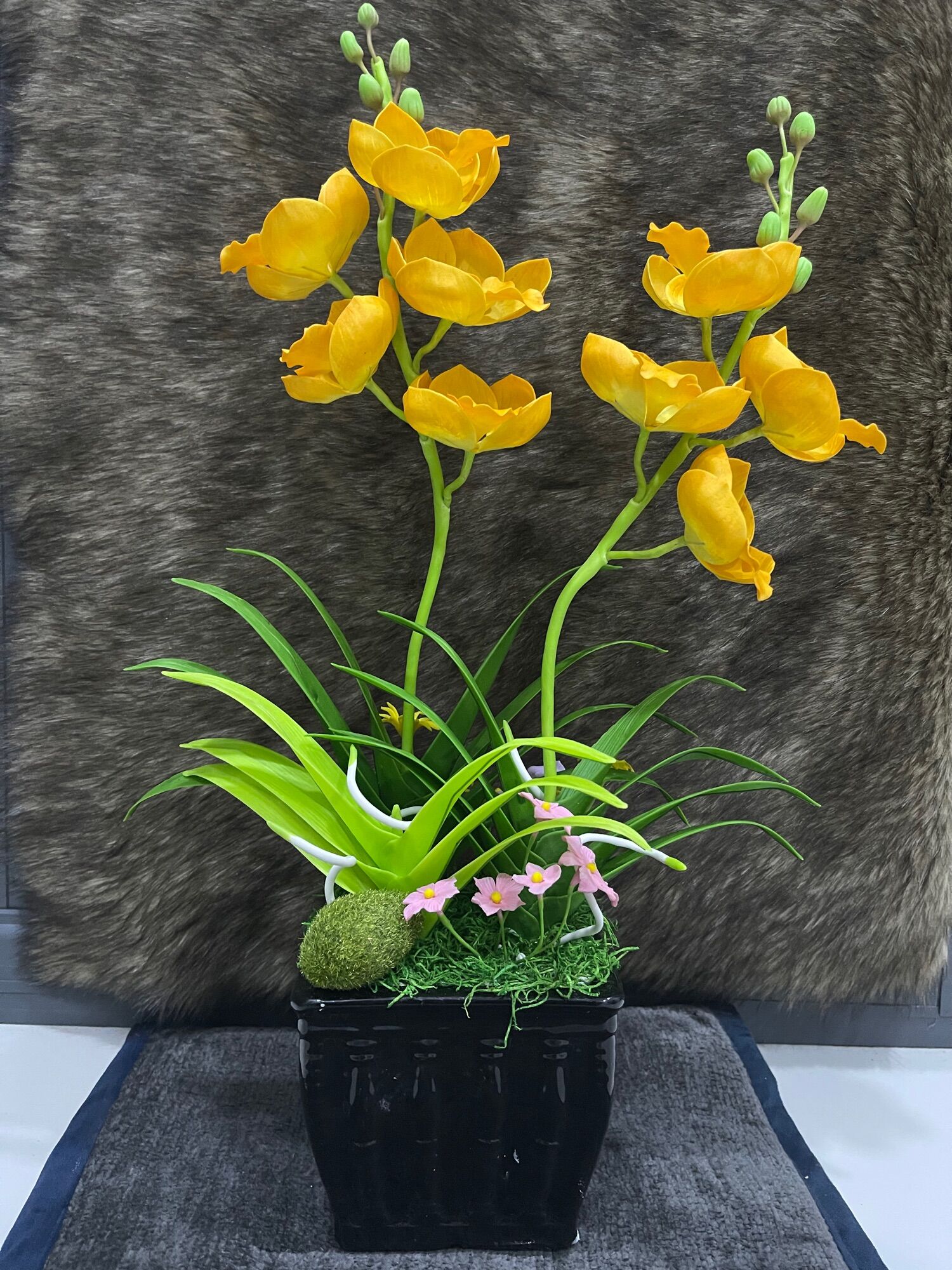 [HCM]Chậu hoa địa lan handmade bằng đất sét