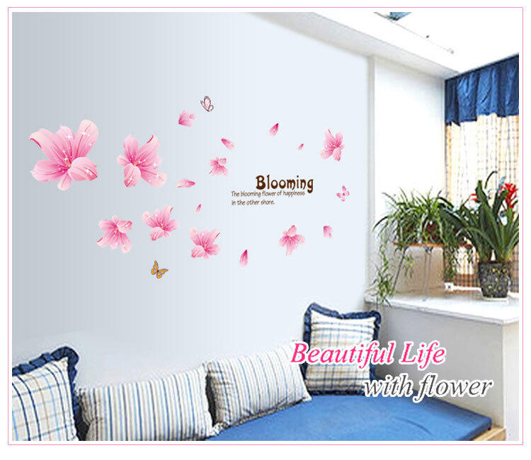 DECAL DÁN TƯỜNG HÌNH HOA