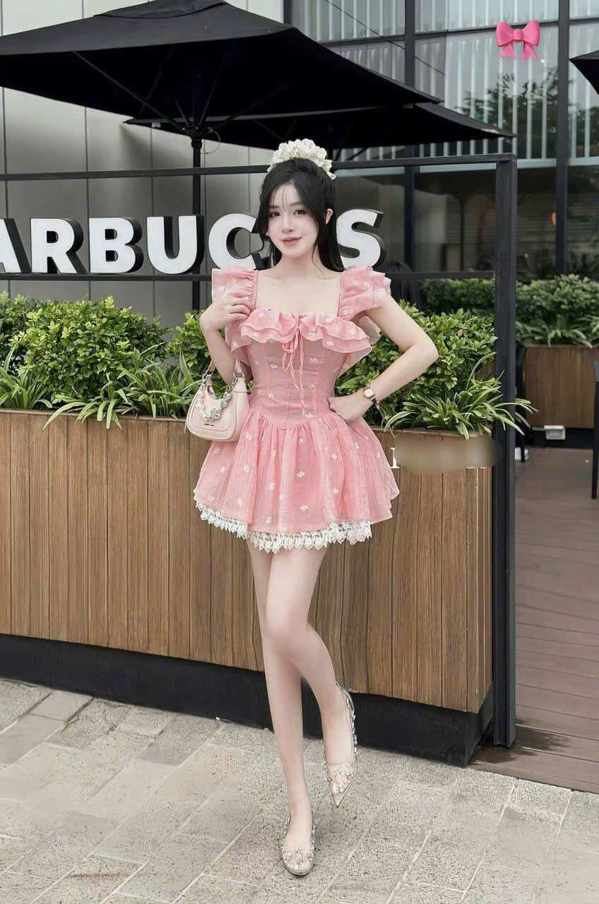 ĐẦM HOA HOT(ảnh thật)