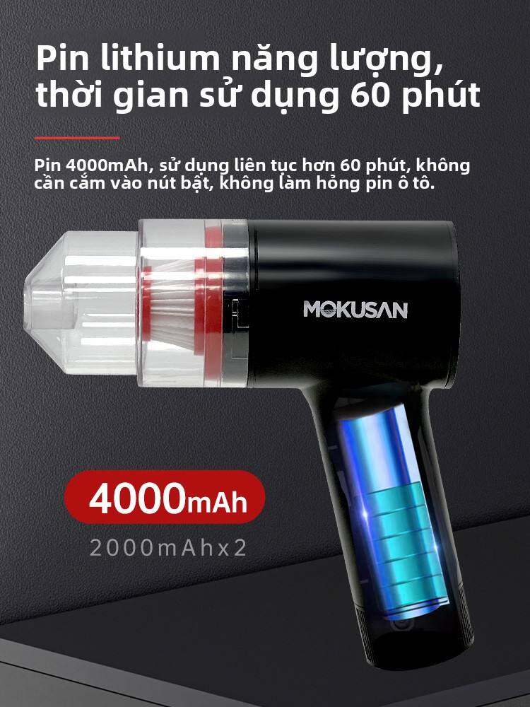 MOKUSAN | Máy Hút Bụi Mini Không Dây Cầm Tay Mạnh Mẽ