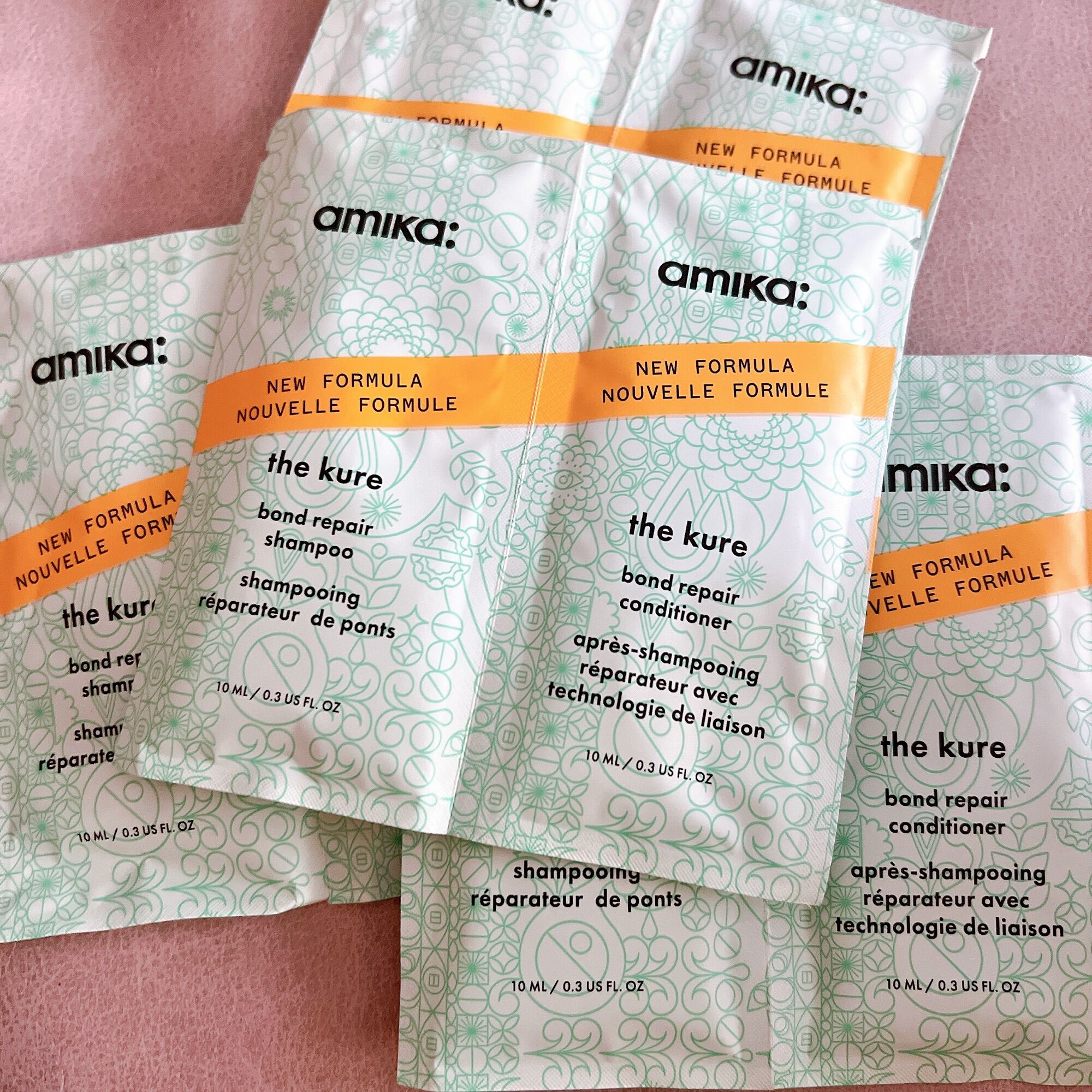 Gói Gội Xả Amika The Kure Bond Repair for Damaged Hair