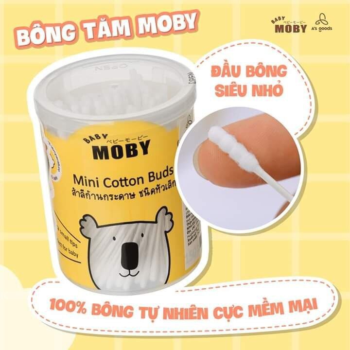 Bông tăm trẻ em Moby Baby cỡ nhỏ