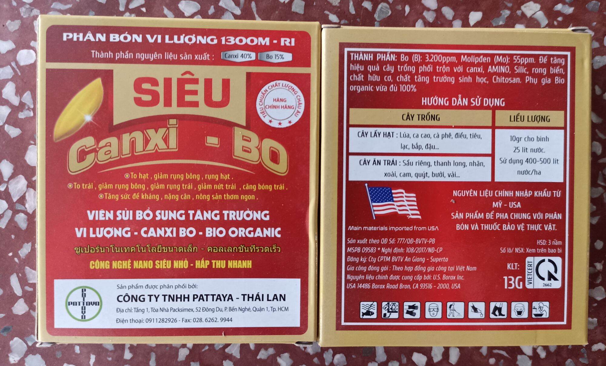 Phân bón lá viên sủi Canxi - Bo Viên 13gr giúp giảm rụng bông rụng trái non hạt to trái giảm nứt trái căng bóng trái năng cân
