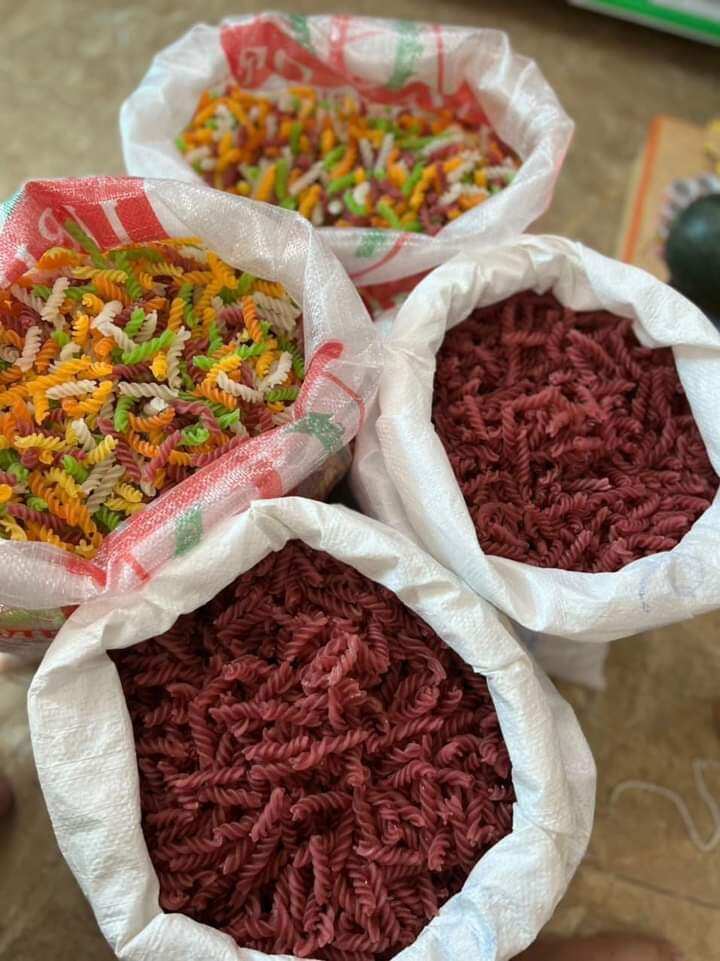 500g nui xoắn rau củ, gạo lứt