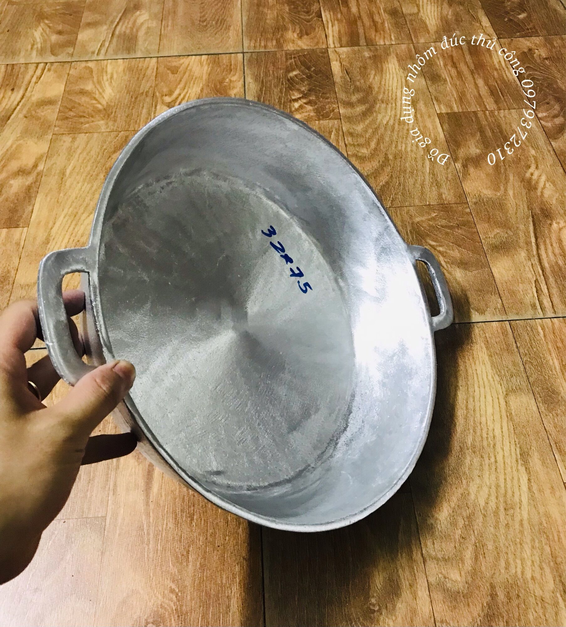 Chảo gang đúc đáy bằng 32cm
