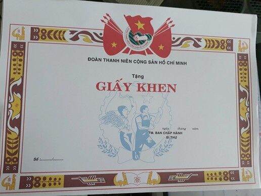 Giấy Khen Đoàn A4 - Set 20 Tờ