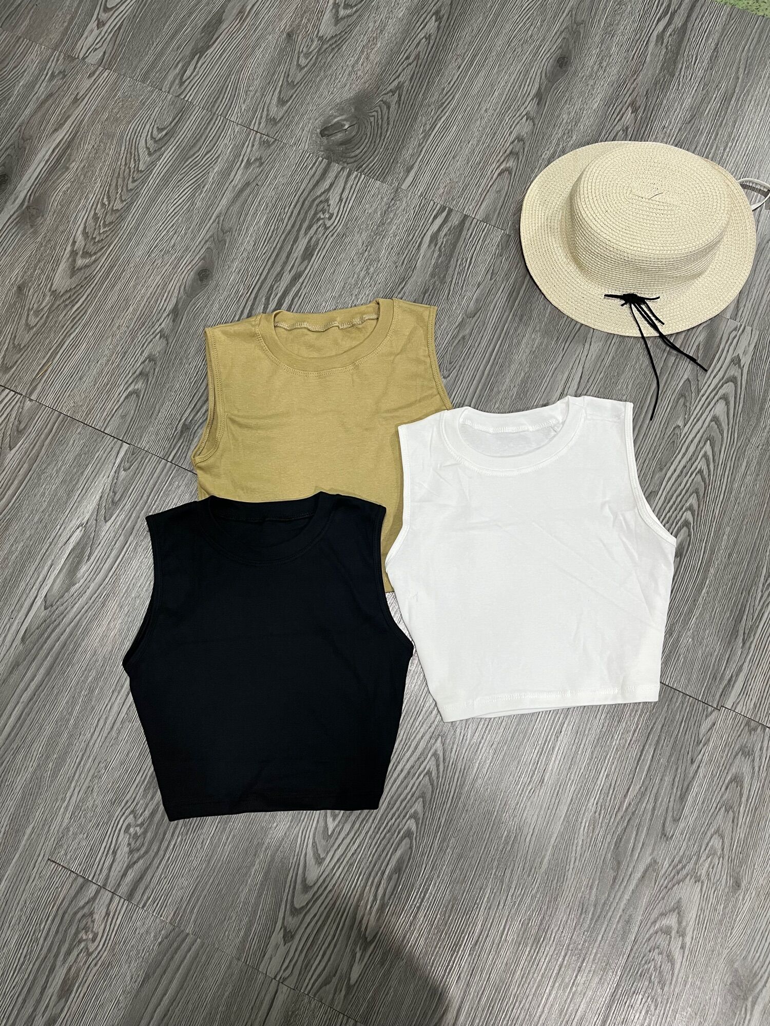 Áo ba lỗ dáng croptop kèm ảnh thật B3