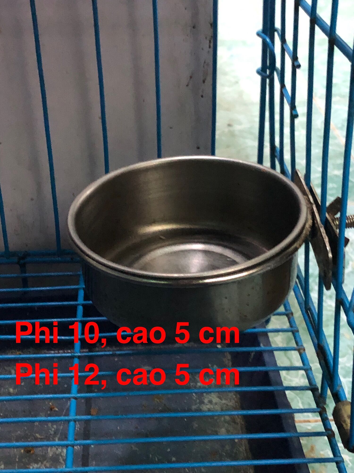 Cóng inox treo nan lồng