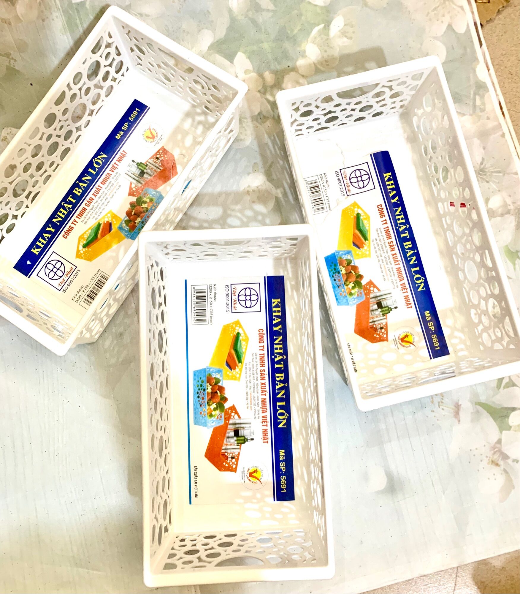 Rổ nhựa chữ nhật (28*15*8.5 cm)giá sỉ