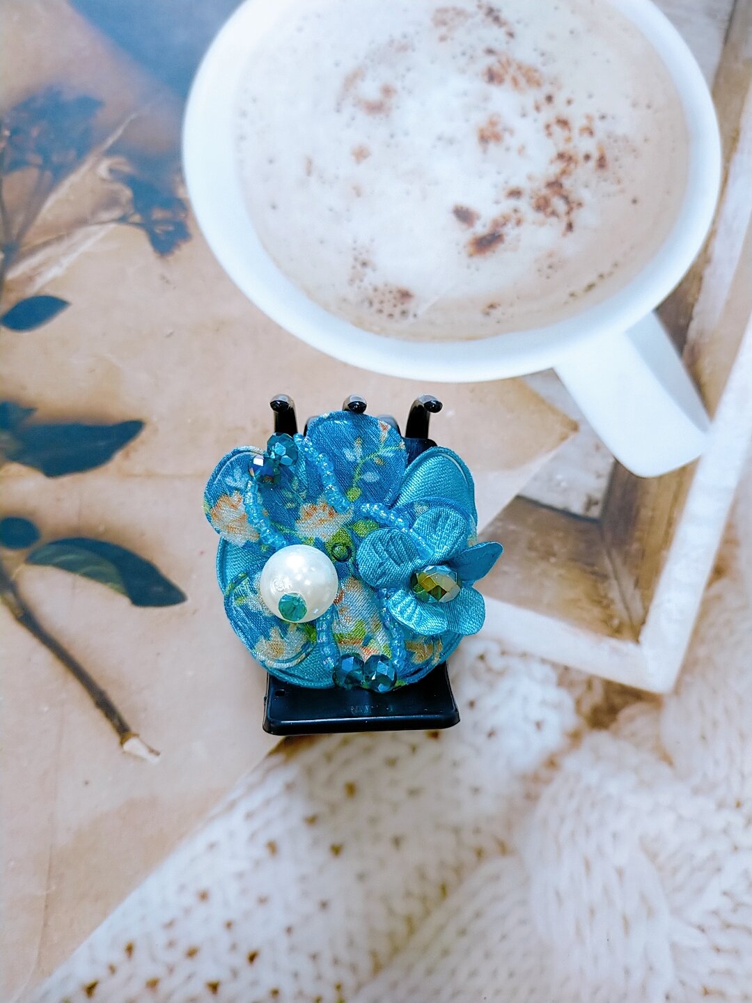 Kẹp càng cua 5 răng đính hoa