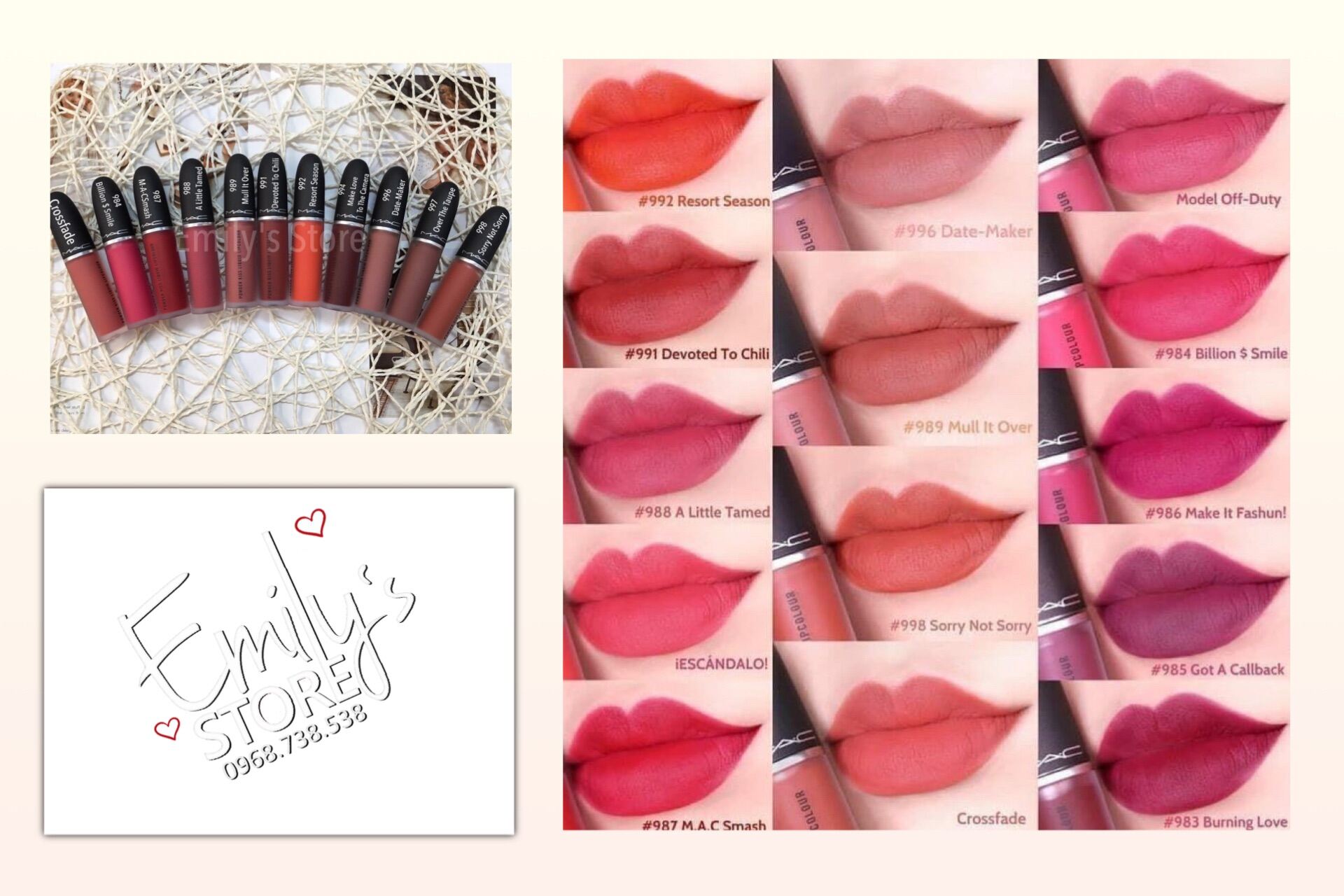 Son kem lì MAC Liquid Powder Kiss Lipcolour dòng mới siêu hot, nhiều màu