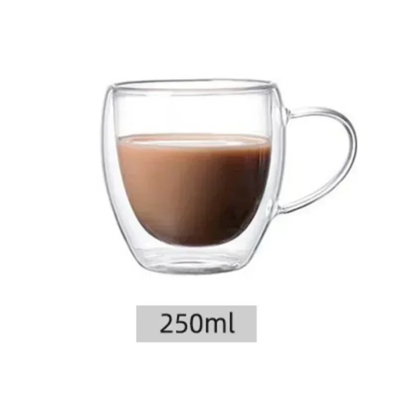 5 kích thước đôi Tường Cách Nhiệt cốc thủy tinh rõ ràng Espresso cốc cà phê handmade bia cốc trà sữa thủy tinh Whisky ly thủy tinh drinkware