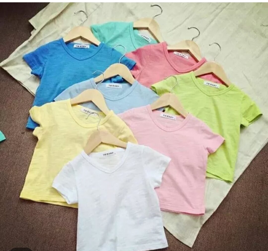 (HCM) áo thun cotton sược cổ tim cho bé gái
