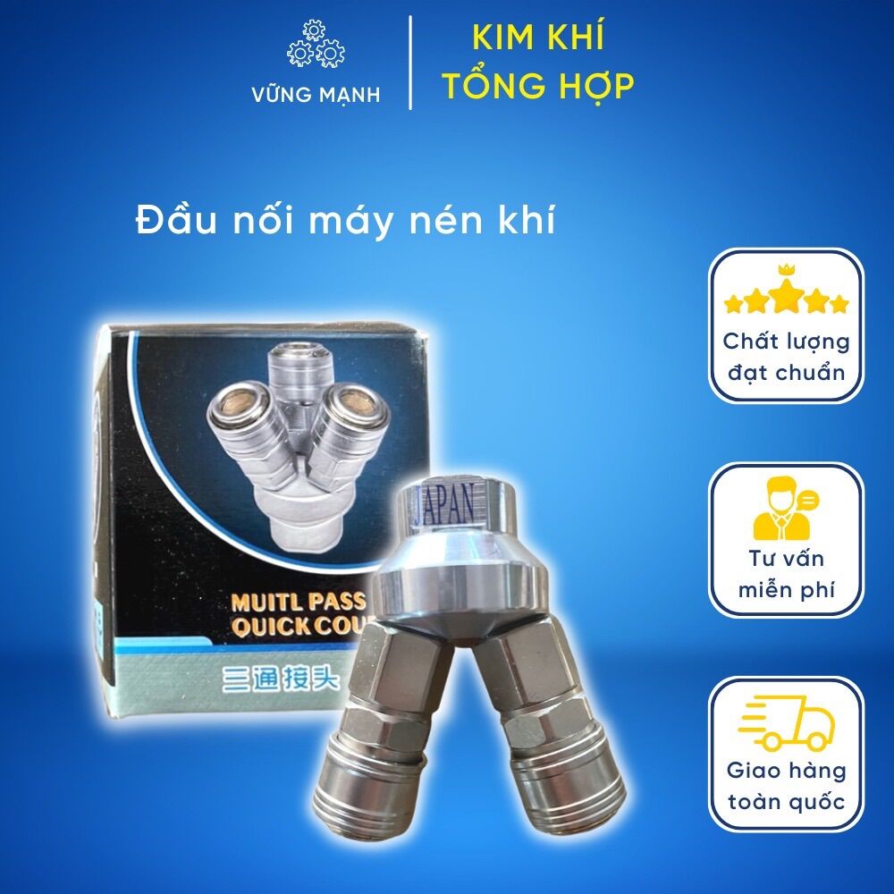 Đầu nối khí nén chạc 2, chạc 3 hàng Nhật xịn