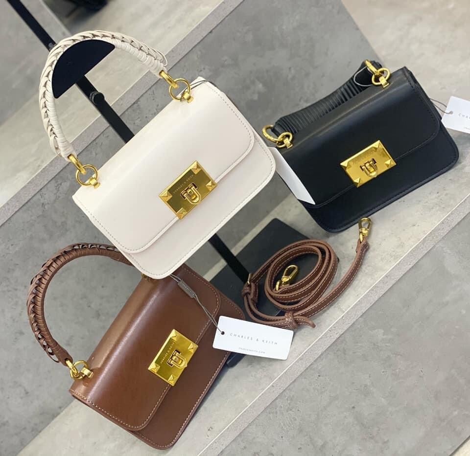 Túi C.K quai đan size 17 khoá gập xuất dư