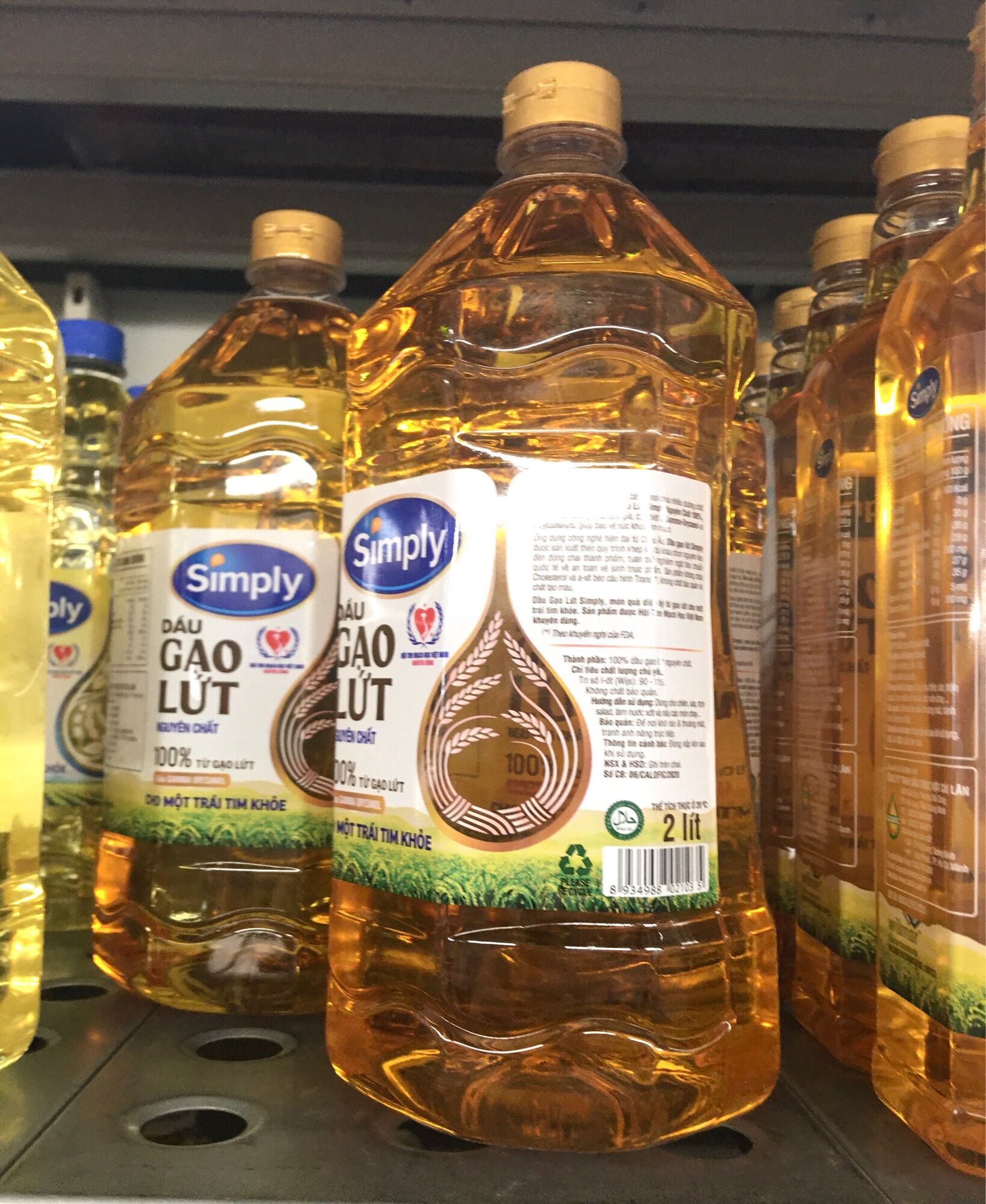 Dầu ăn gạo lứt Simply 2l