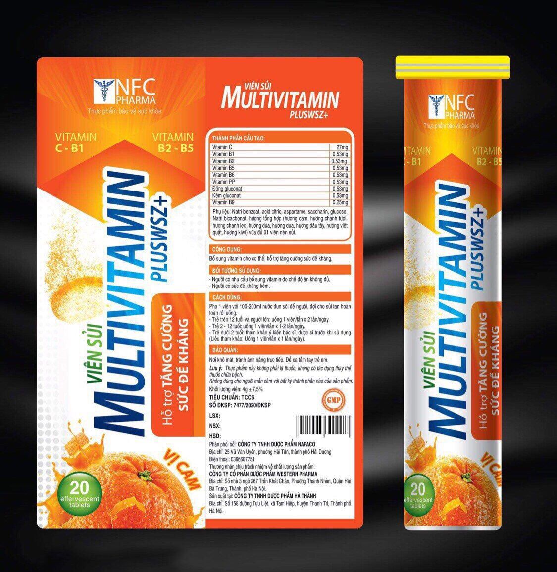 Viên sủi Multivitamin Pluszzs - Fruits giúp bổ sung vitamin B, C, PP, Zn thanh nhiệt, tăng đề kháng cho cơ thể