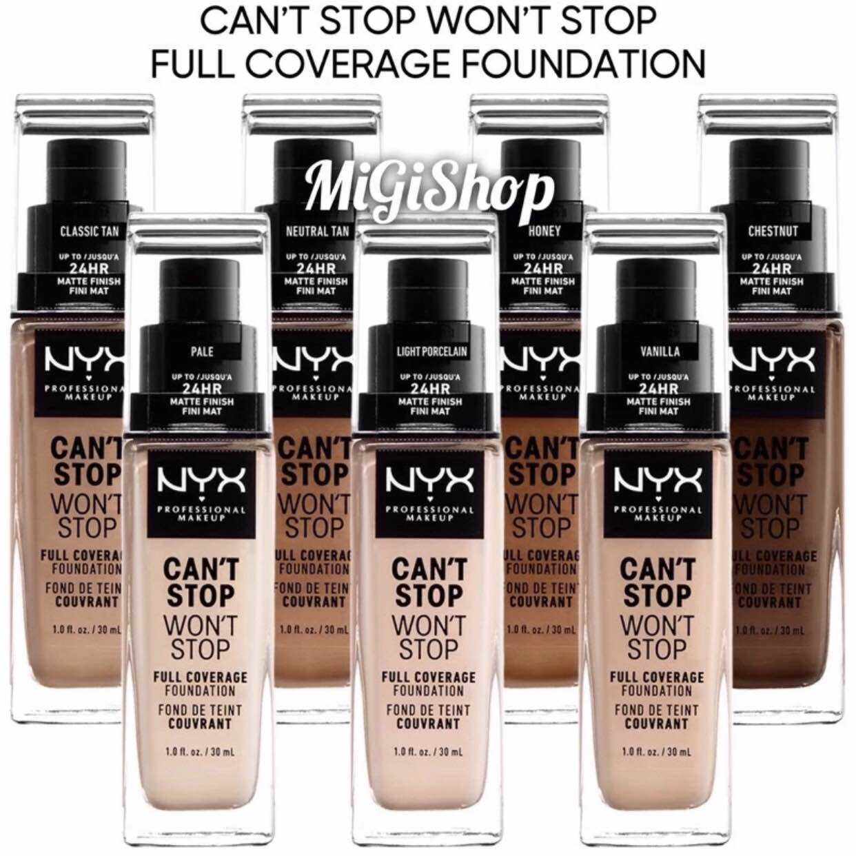 Kem Nền Nyx Can't Stop Won't Stop Full Coverage Foundation 30ml