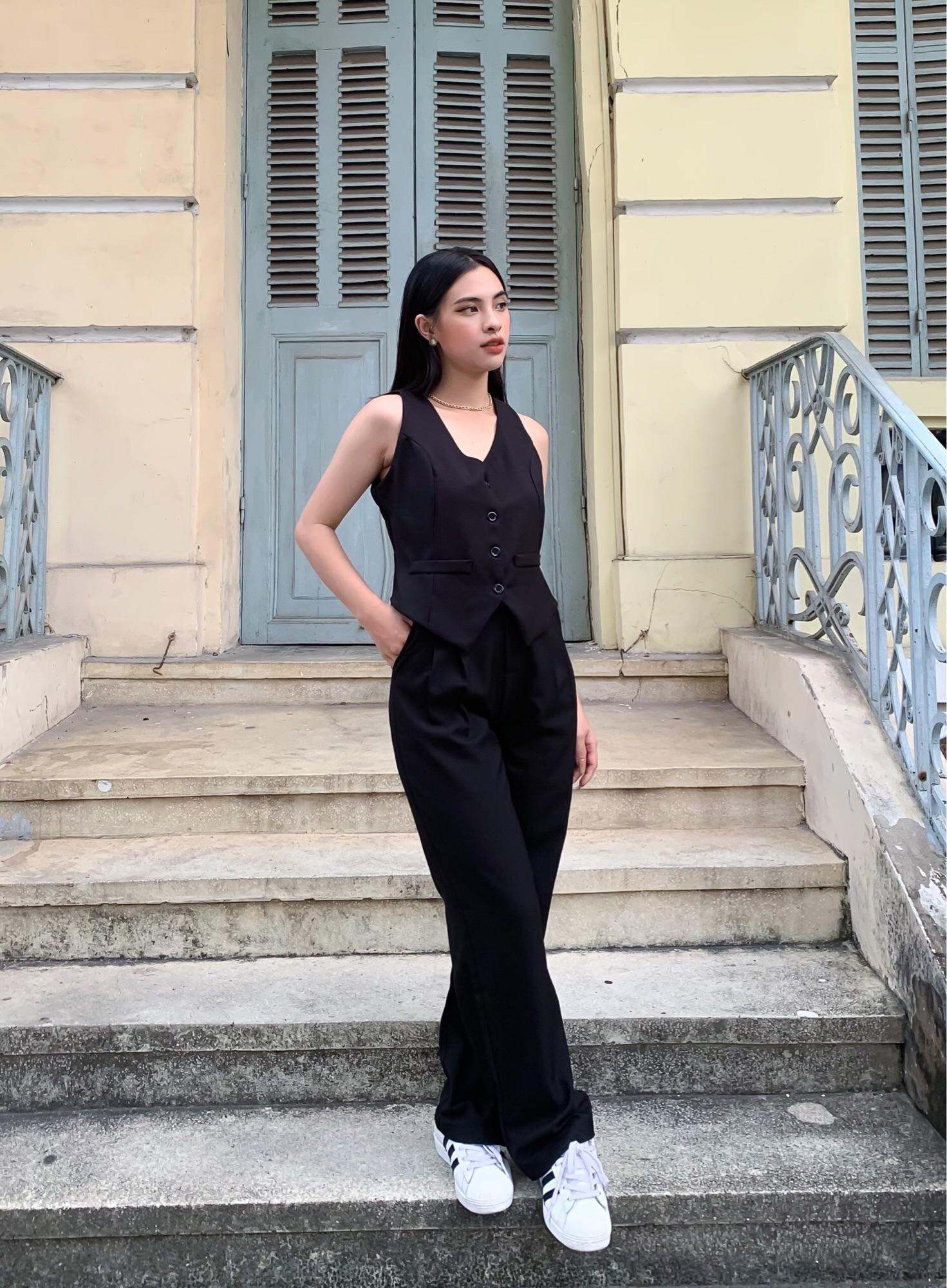 Quần suông xếp ly cao cấp