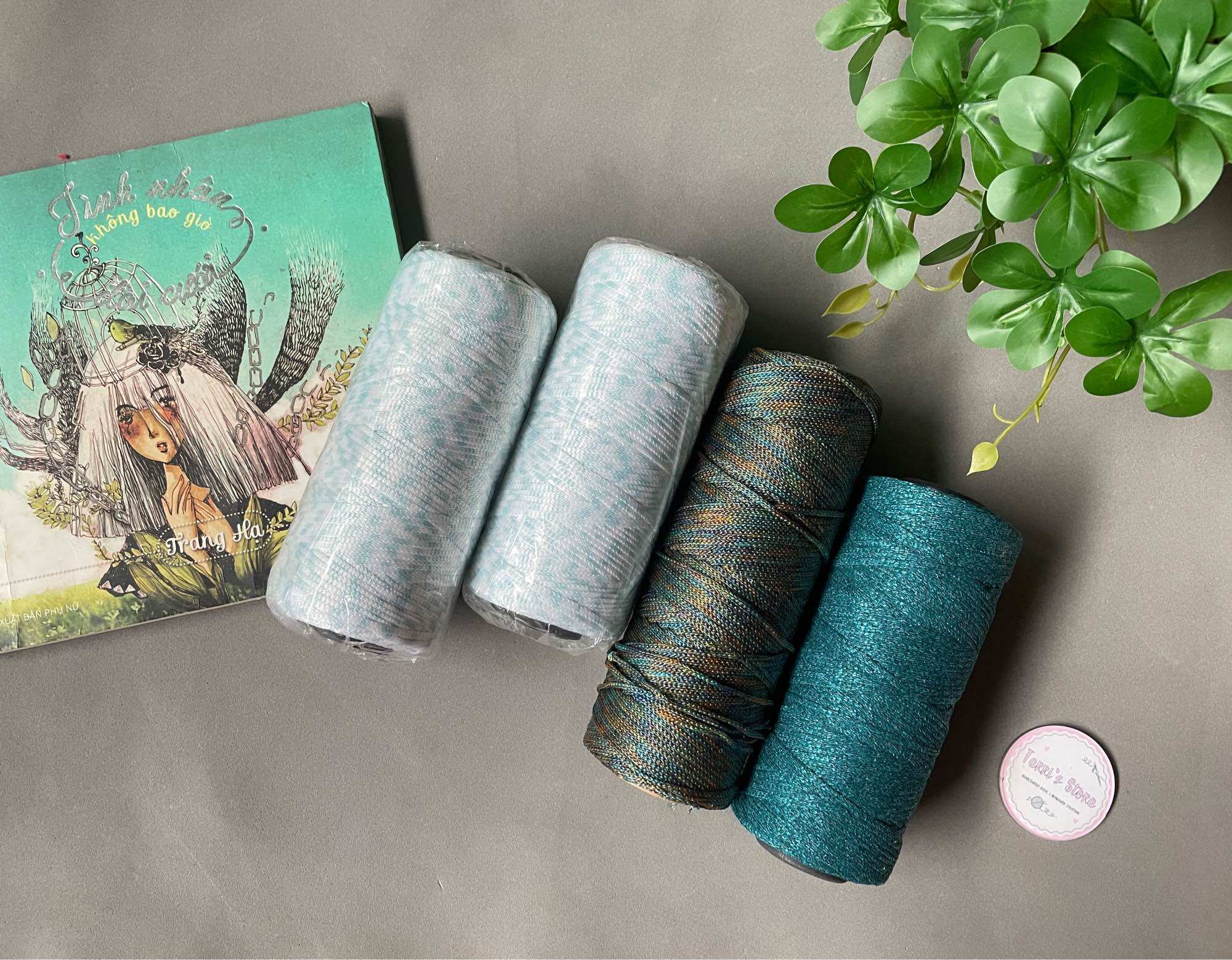 Yarn - Sợi Dệt Trơn và Sợi Dệt Kim Tuyến 2mm | Terri Store