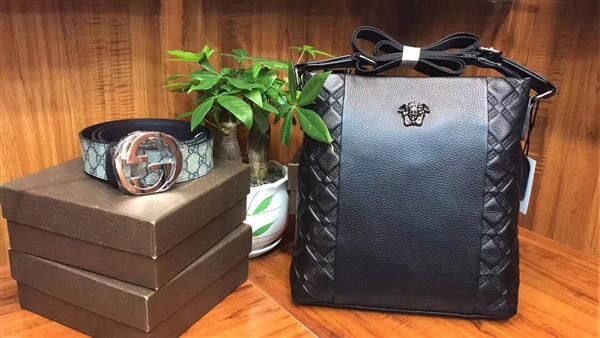 Túi nam versace da thật #mã 1102