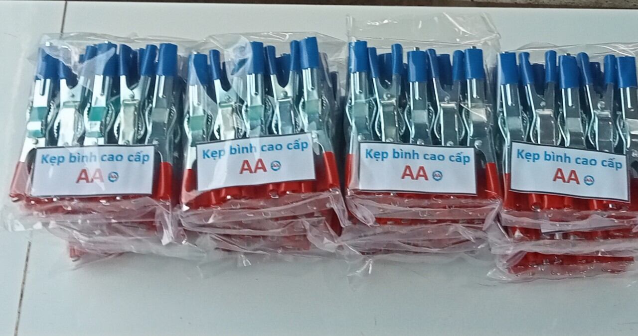 100 cặp kẹp bình xi cao cấp A A XANH ĐỎ