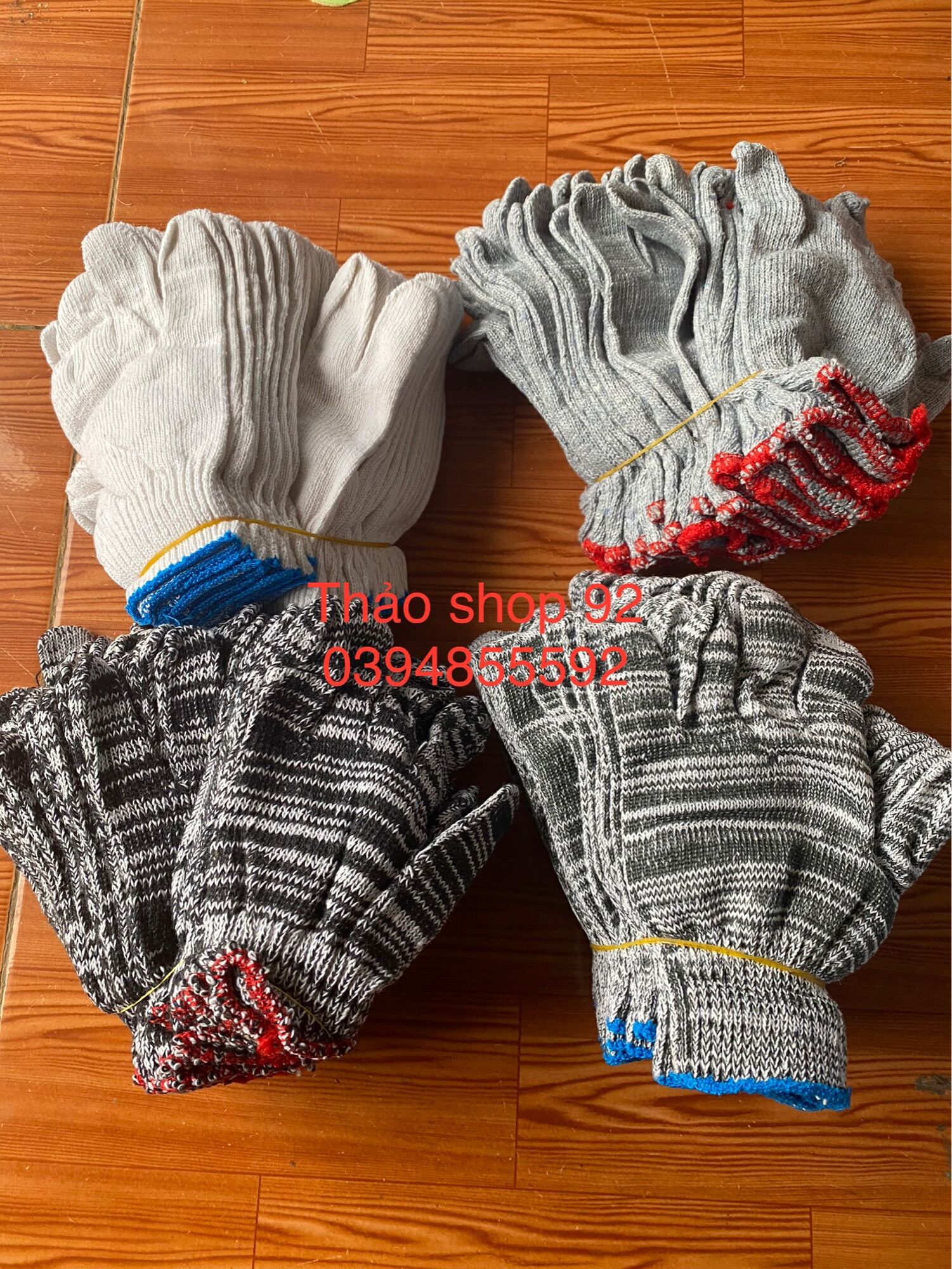 10 đôi găng gang tay vải sợi lao động 400g