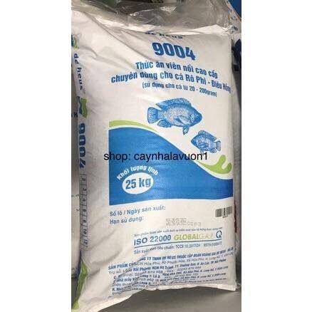 Cám cá 9004 viên nổi cao cấp 4 li 27% độ đạm dành cho cá từ 20-200gram (25kg)