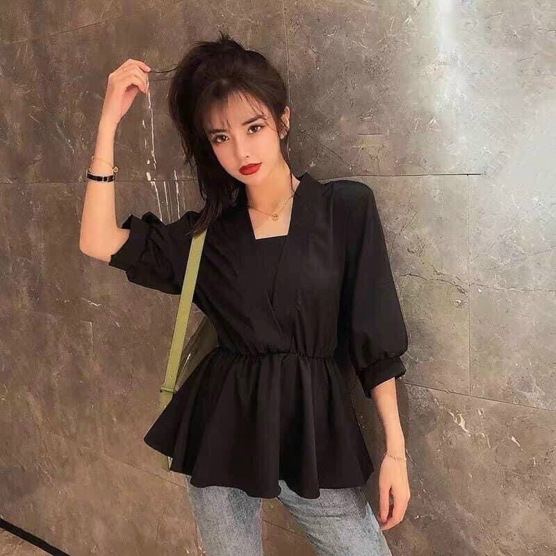 57-90kg bigsize áo kiểu peplum giá rẻ