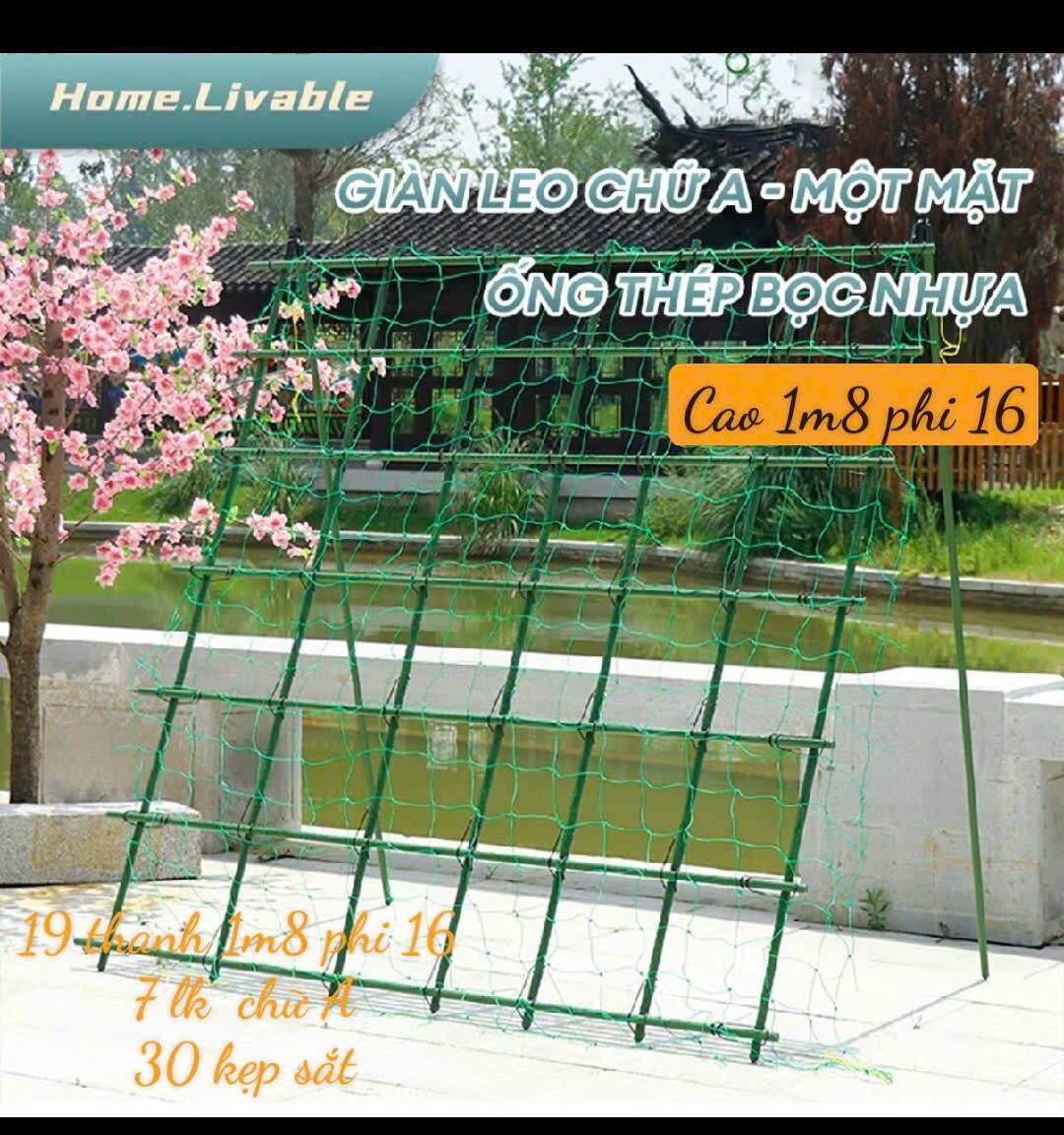 Bộ Khung Giàn Chữ A 1m8 phi 16 - Dài 2m Rộng 1m - 19 thanh 1m8 phi 16 - 7 lô chữ H - 30 kep sắt
