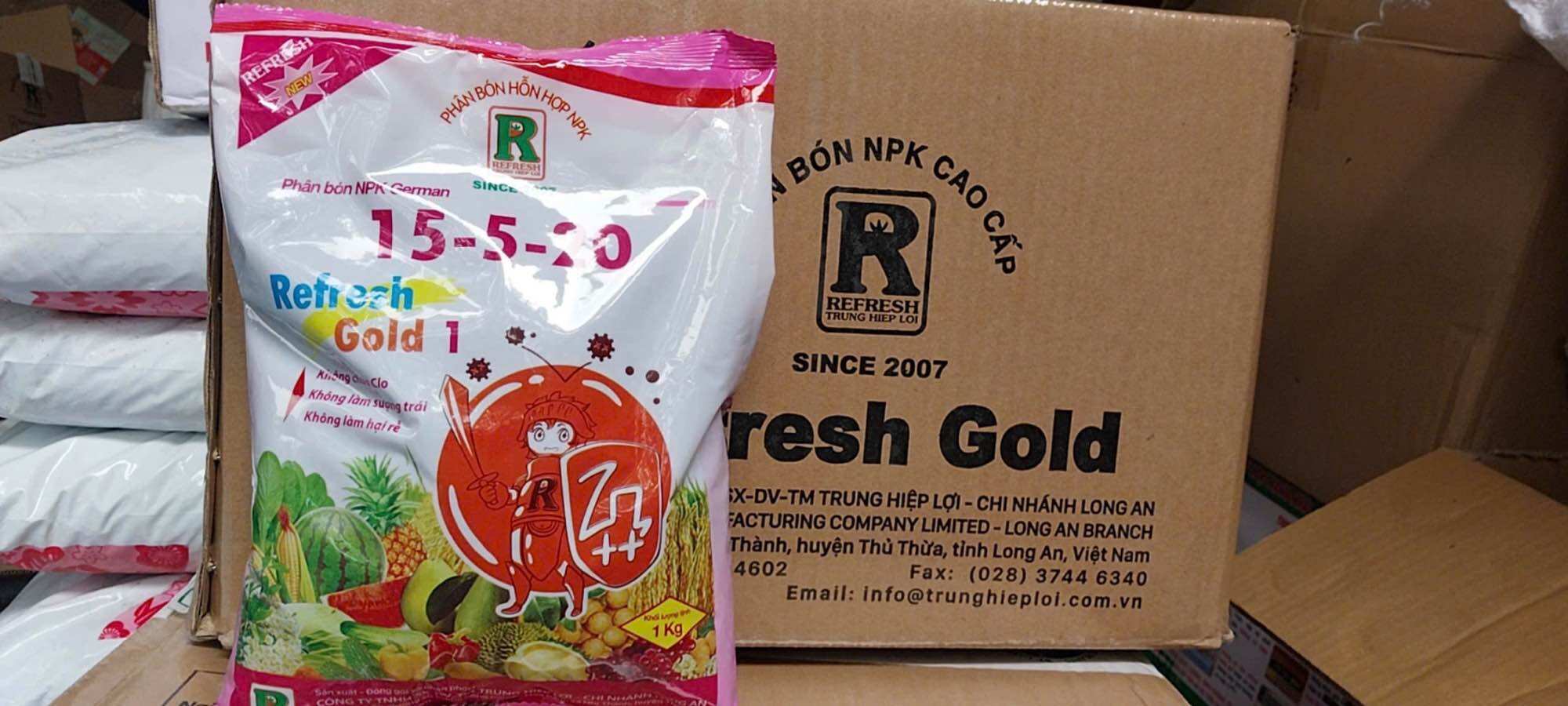 Phân bón NPK 15-5-20 - NPK Refresh Gold 1KG