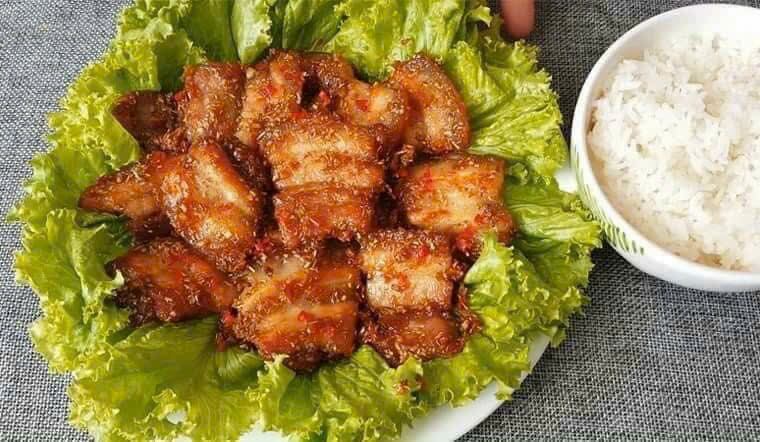 (HCM) Thịt ba rọi 1 nắng ướp sả ớt,khay 500g