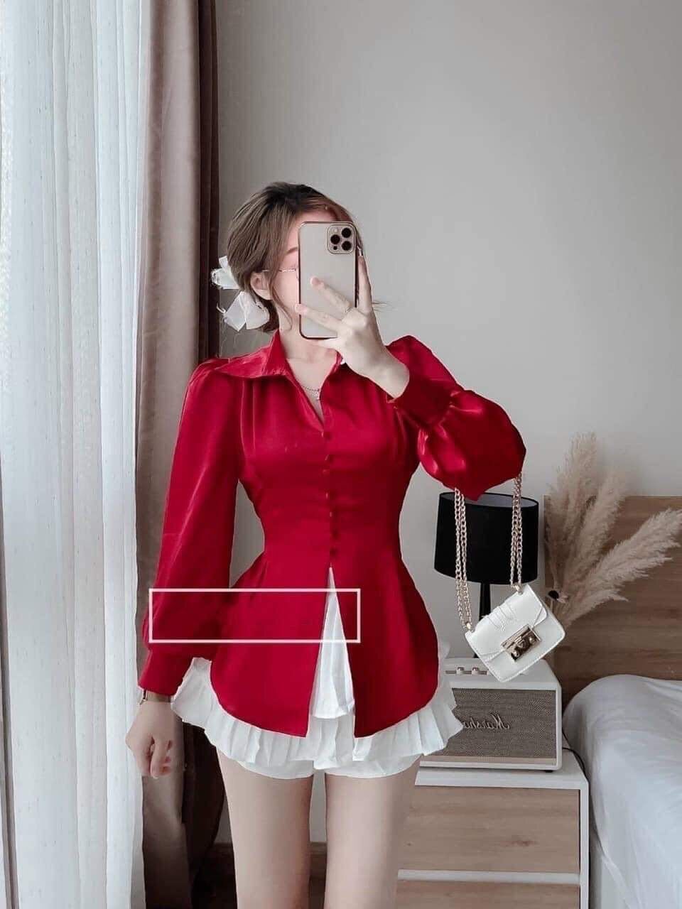 ÁO KIỂU TAY PHỒNG CỘT SAU LƯNG