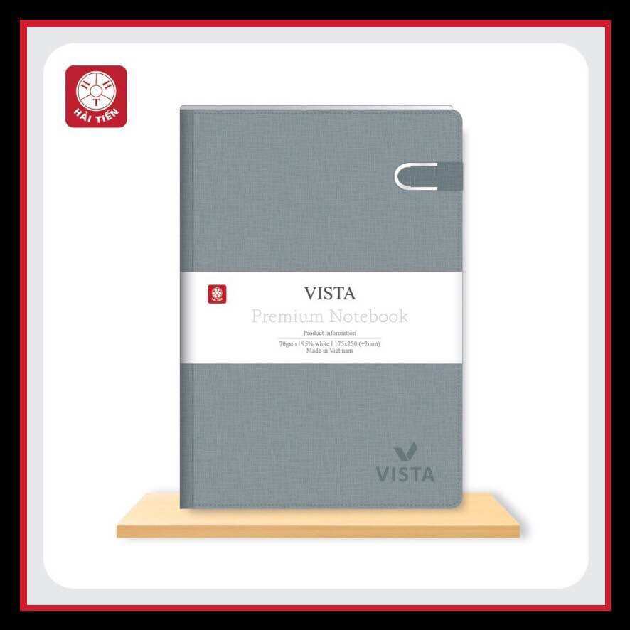 Sổ da vista 8, 240tr khuy nam châm, mã 8410 ht - vpp quốc huy