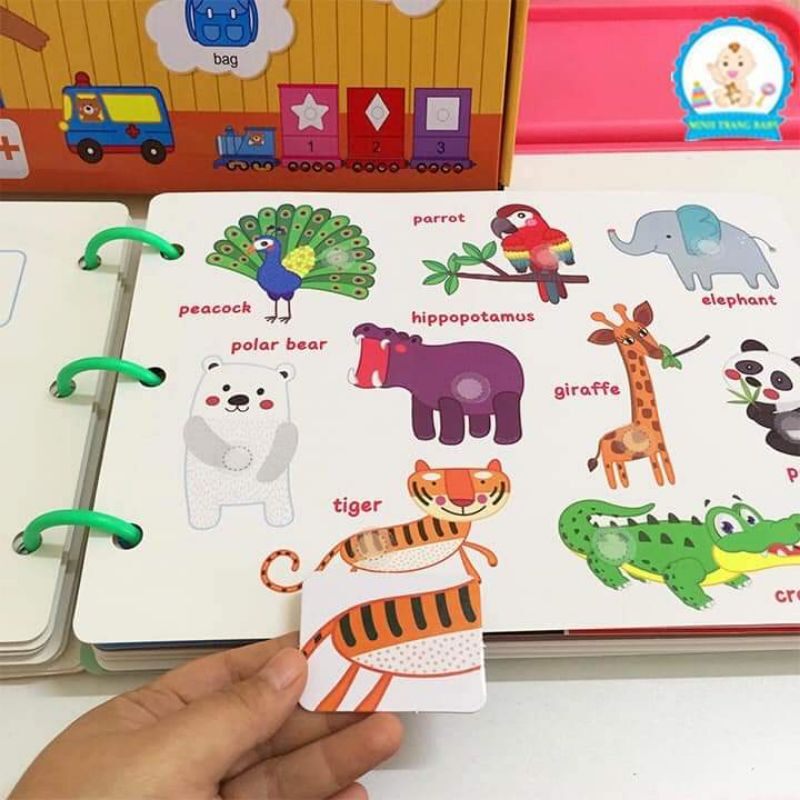 Sách bóc dán Montessory thông minh cho bé