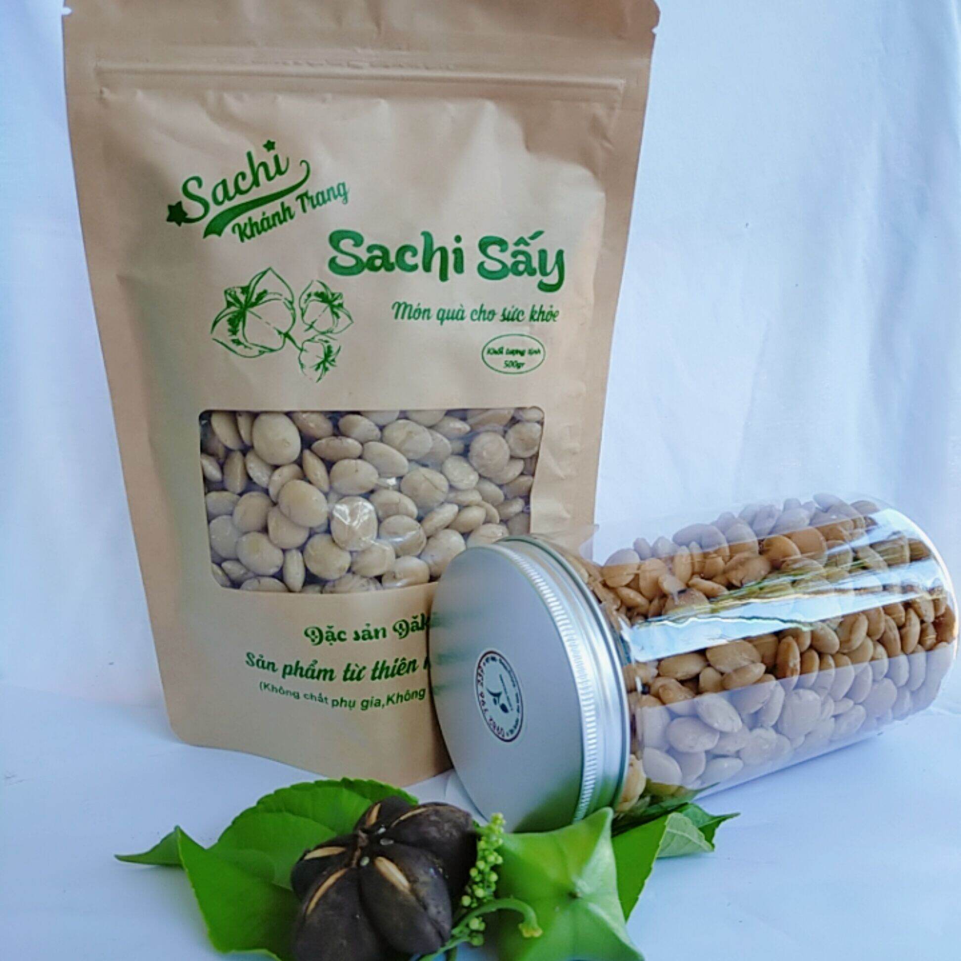 500g Nhân hạt sachi sấy- Nhân trắng sấy chín ăn liền ngon, dòn(500g/bich)
