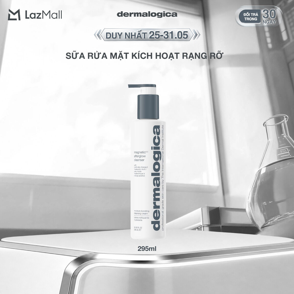 Sữa rửa mặt kích hoạt rạng rỡ Dermalogica Magnetic[+] Afterglow Cleanser làm sạch, từ hóa, tỏa sáng da 150ml/295ml