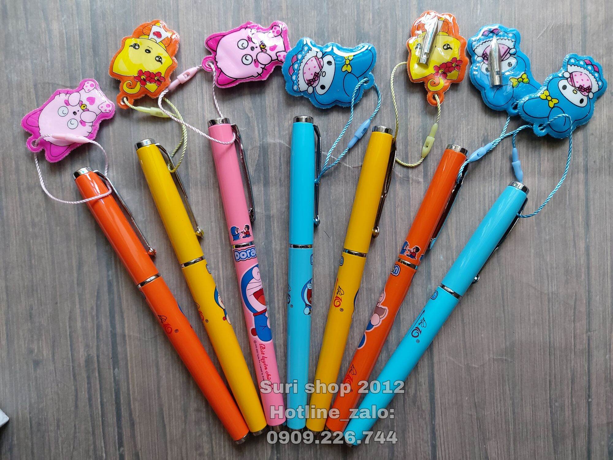 01 cây bút máy bơm mực Doremon luyện chữ đẹp nét thanh đậm