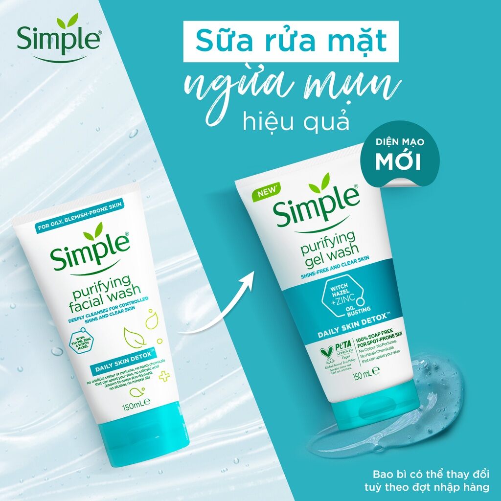 Sữa rửa mặt Simple gel