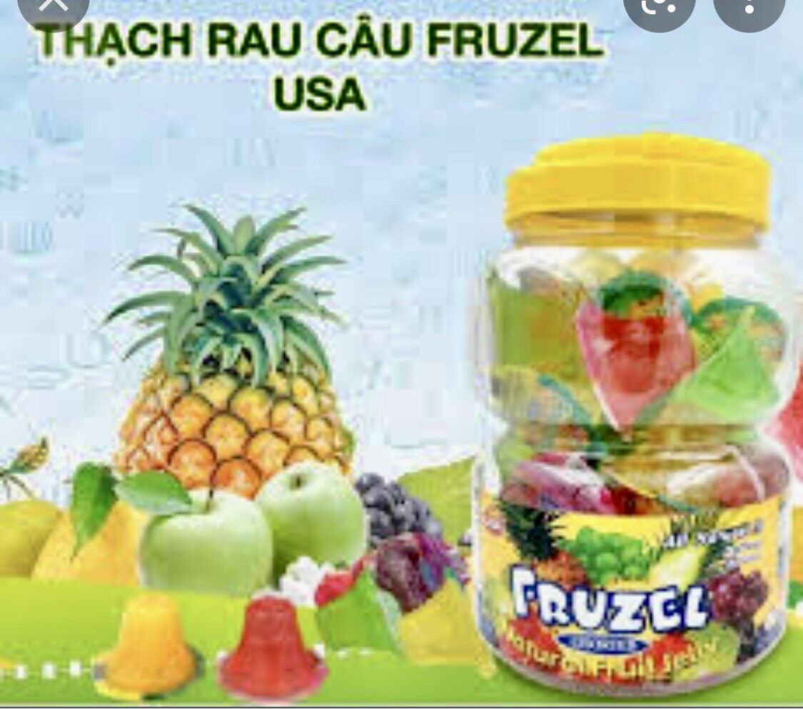 🍏🍇 rau câu trái cây fruzel assorted natural fruit jelly 1450g của mỹ🍓🥭