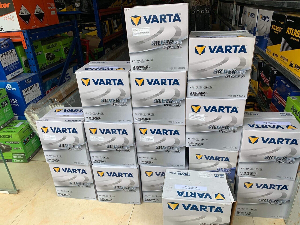 Ắc quy varta q85 95d23l 12v - 65ah chủng loại: efb, ắc quy khô