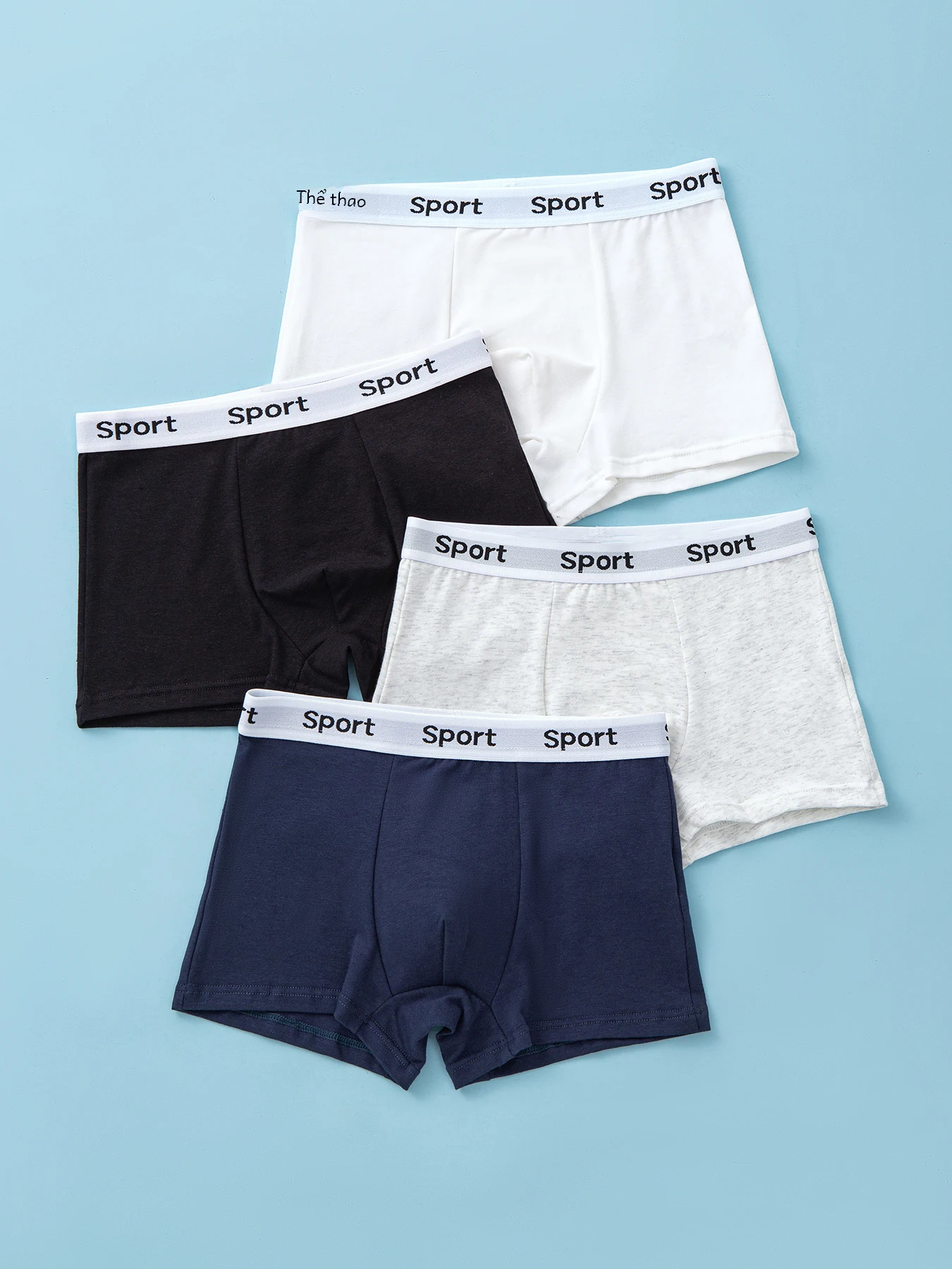 4 Màu Hỗn Hợp Trẻ Em Quần Sịp Boxer Cotton Thoáng Khí Chắc Chắn Quần Lót Cho Bé Trai Tuổi 7-12 Tất C