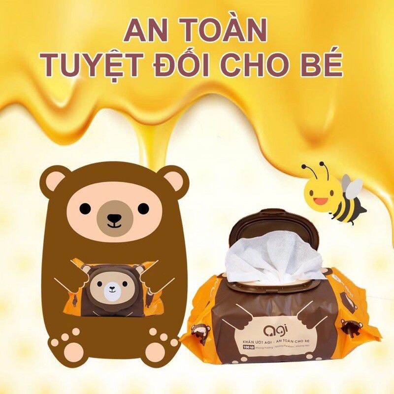 4 GÓI KHĂN GIẤY ƯỚT AGI100 TỜ - ( KO MÙI)
