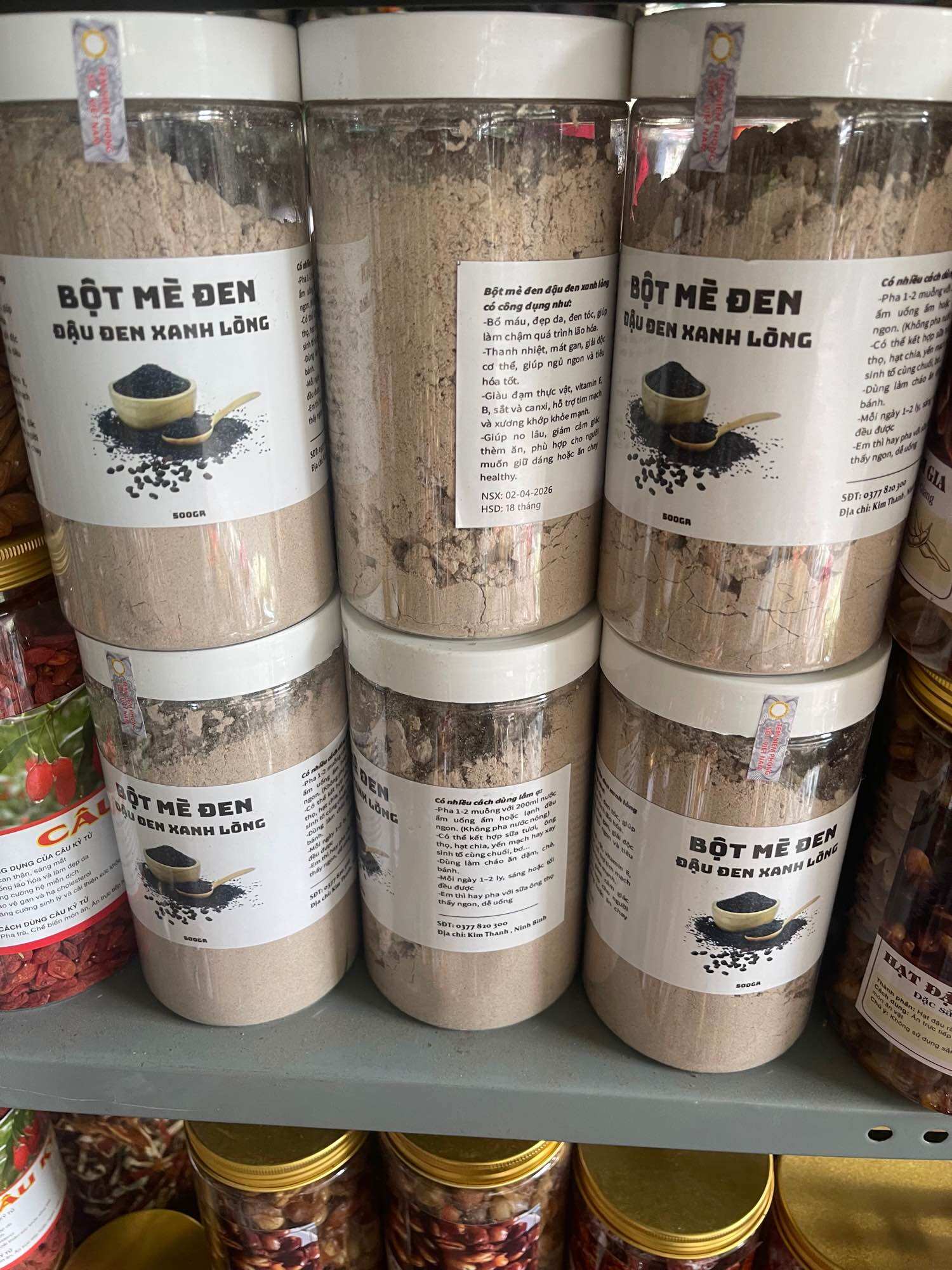 Bột đậu đen mè đen 500g -1kg