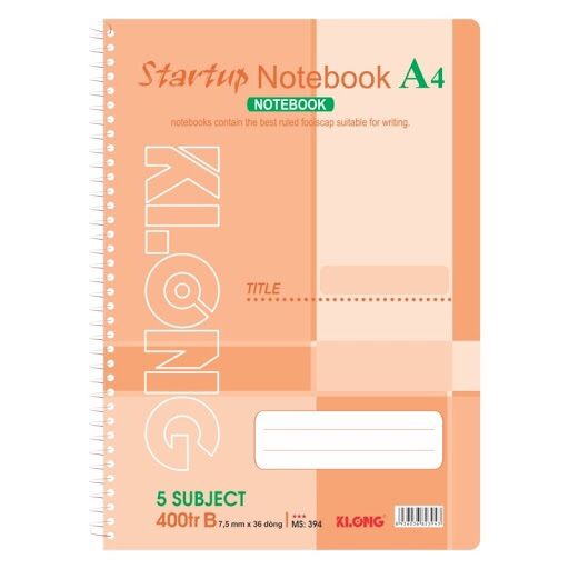 Sổ lò xo đơn A4 - 400 trang MS: 394
