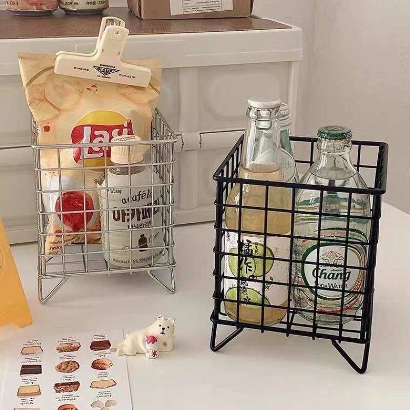 Giỏ lưới sắt không gỉ đựng đồ để bàn cá nhân